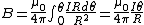 B=\frac{\mu _0}{4\pi}\int_0^\theta \frac{IRd\theta}{R^2}=\frac{\mu _0}{4\pi}\frac{I\theta}{R}